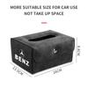 Boîte à mouchoirs en cuir Style de voiture Support de boîte à mouchoirs à suspendre sur pare-soleil de voiture ou dossier de siège Pour Mercedes Benz AMG GT4 W204 205 GLC GLE CLA