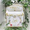 New European Style Metal Wrought Iron Wall Mailbox Three-dimensional Relief Mailbox Outdoor Vintage Outside Garden Decoration