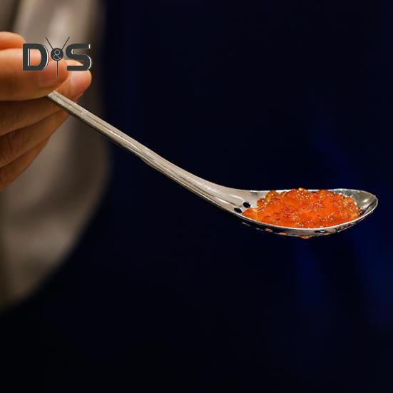 Schaumlöffel, Lebensmittelqualität, glatt, poliert, hitzebeständig, keine Verformung, Filter, Eigelb, Kaviar, Sieb, Löffel, Küchenutensilien, Küchenzubehör