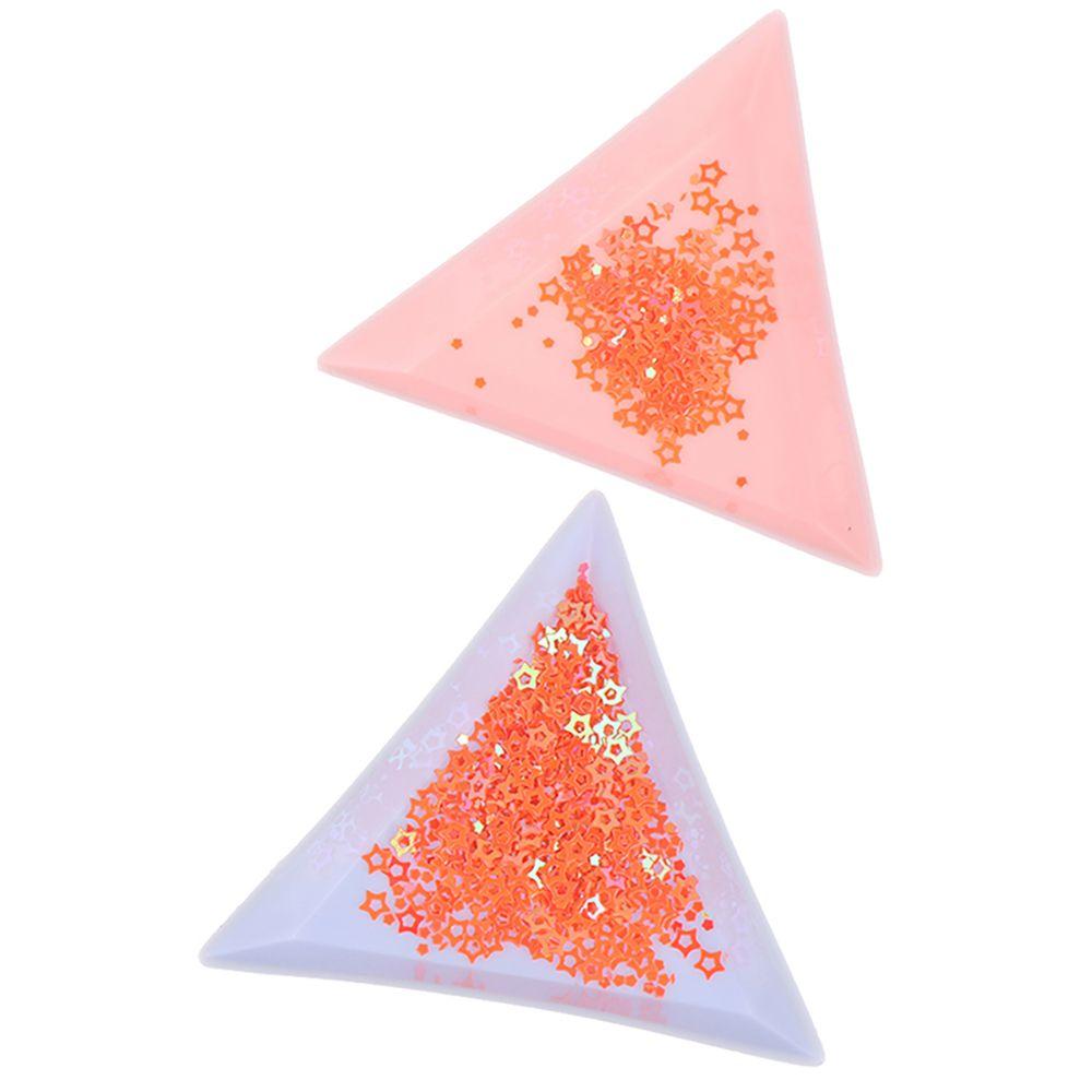 Manicure Beads Decor Picker Triangle Nail Tray Display Plate Nail Gems Holder Rhinestone Storage
