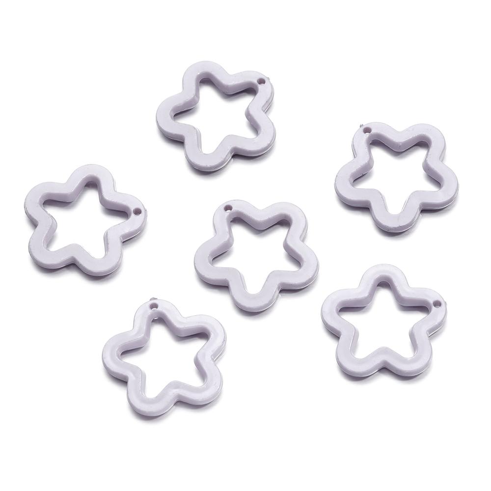 10Pcs/Lot Colorful Acrylic Five-Pointed Star Loose Pendent For DIY Necklace Bracelet Jewelry Making Accessories Supplies