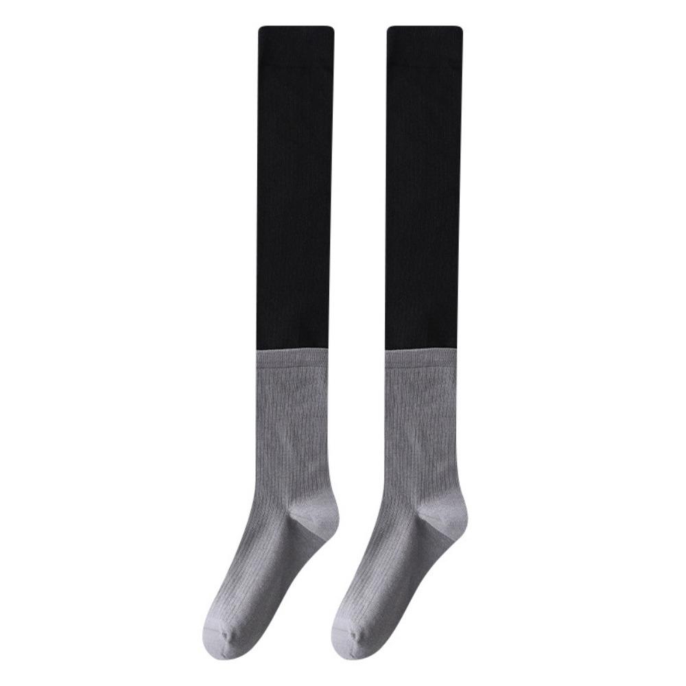 Simple Patchwork JK Lolita Socks Ins Over-knee Long Tube Stockings Japanese Style Hosiery Thigh High Stockings College