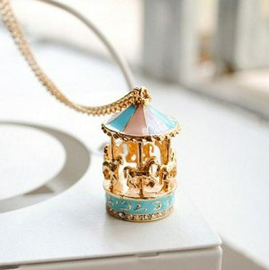 

Корейское Стильное Длинное Колье-Карусель с Каплями Масла для Женщин – Элегантная Цепочка для Свитера синий