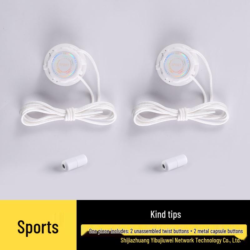 Forgatható gombos lusta fűző nélküli sport futócipő vastag fekete-fehér fűzővel