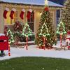 Solar-Powered Christmas Tree Lawn Light - Waterproof Ground Plug for Festive Decor