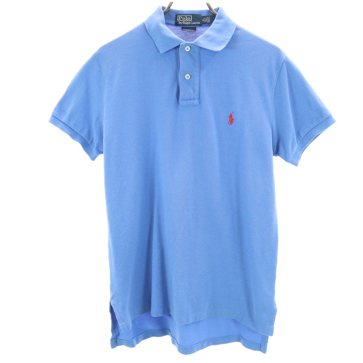 

Polo by Ralph Lauren Short sleeve Polo shirt S Blue Kanoko fabric Men s Used