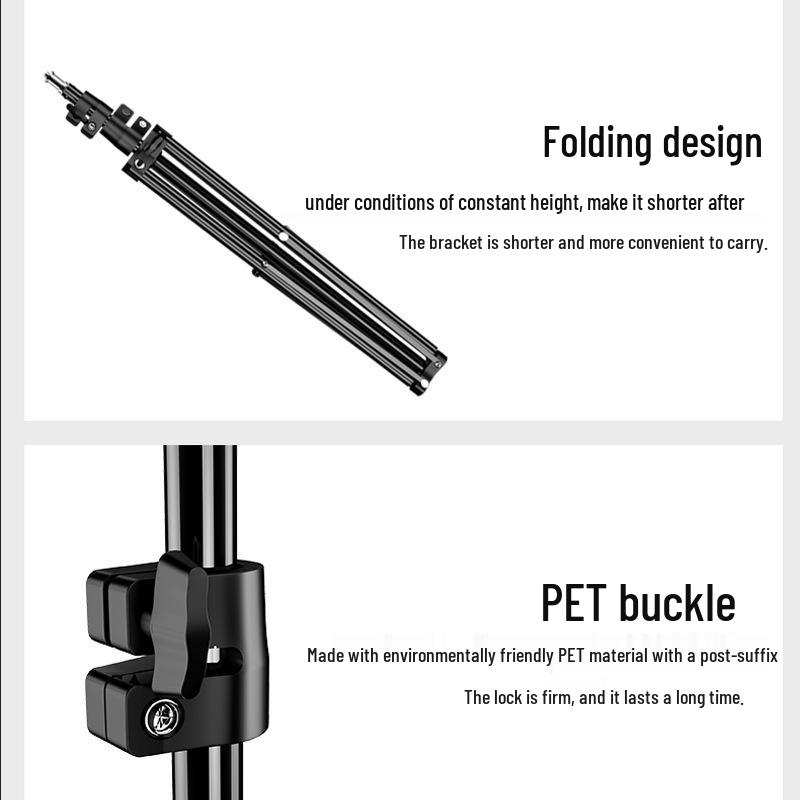 Rotating Floor-Standing Tripod with Fill Light for Mobile Live Broadcasting and Selfie