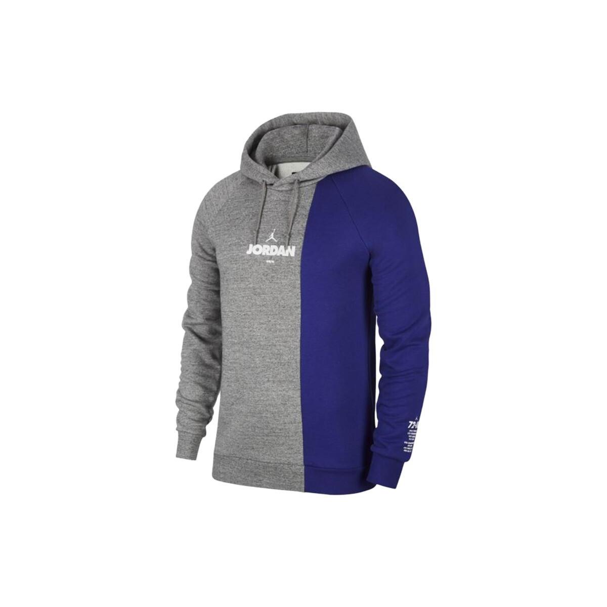 Air Jordan Sportswear Legacy AJ11 Hoodie Grey Purple Men s BQ0188-091 S