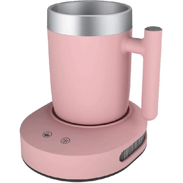 Cup Cooler,Coffee Tea Drinks Mug Warmer Cooler Desktop Heating and Cooling Beverage Plate For Water,Milk,Beer (Color : White) розовый