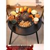 Multifunctional Folding Charcoal Table for Tea Brewing & BBQ - Camping & Picnic Essential with Protective Gear