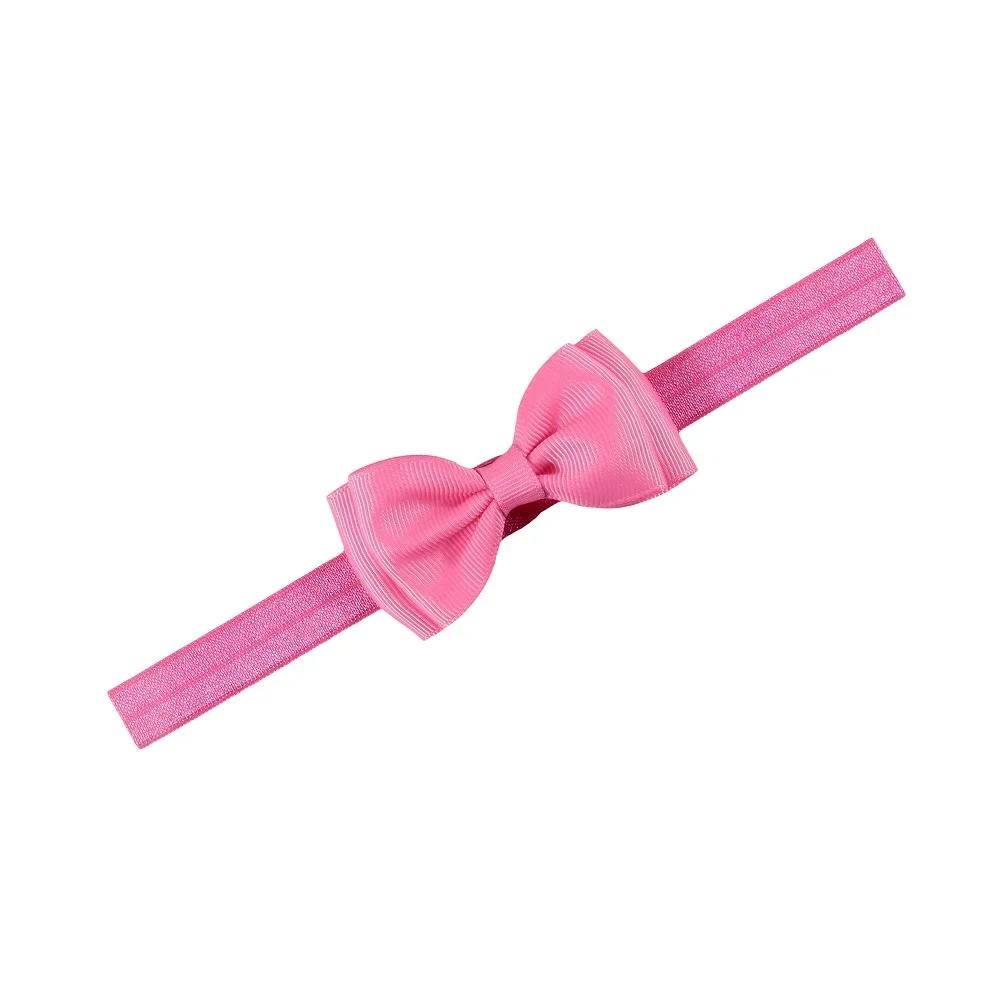 New 1PCS 8*4cm Double Layer Bows Baby Girls Hairband Grosgain Ribbon Bow Headband Toddler Kids Hair Accessories Photo Props