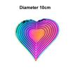 3D Flowing Wind Spinner 10cm 10 Styles Yard Garden Mirror Rainbow Stainless Catcher Hanging Decor