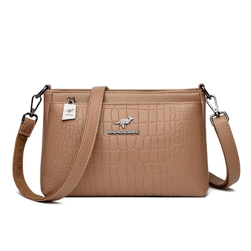 High-end and Elegant Women's Bag, Fashionable and Simple Commuting Single-shoulder Bag, Retro Stone Pattern Crossbody Bag