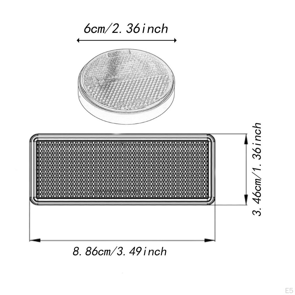 3 Pieces Motorcycle Night Reflector Replaces Reflective Strip for Trailer Car Motorbike Boat