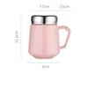 Nordic Style Simple Mug Ceramic Water Cup Mirror Cup Cover Mug Coffee Cup Milk Cup Large Capacity Drinking Cup