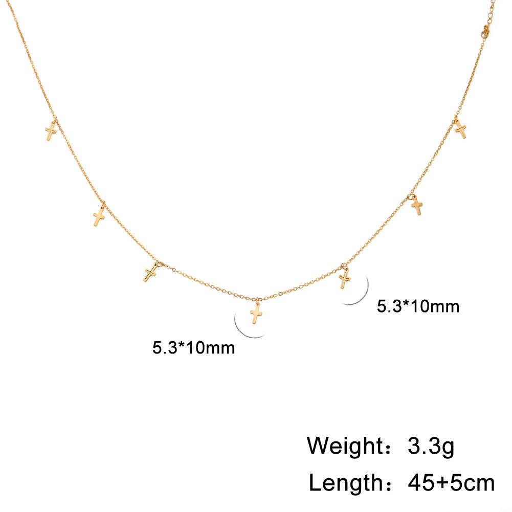 Cazador Jesus Cross Charms Necklace for Women Girls Pendant Neck Chain Stainless Steel Christian Religious Jewelry Birthday Gift