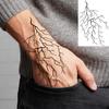 1 Vel Skelet Doornen Anker Tijdelijke Tattoos Voor Volwassen Hand Nek, Halloween Nep Tattoo Sticker Langdurig Realistisch Tatoo