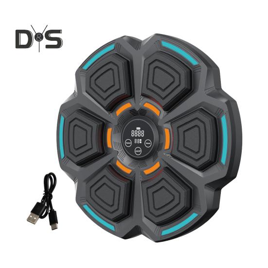 

Музыкальный боксерский тренажер Настенный интеллектуальный Bluetooth-совместимый перфоратор с мишенью для тренировок на ловкость Электронное светодиодное оборудование для тренировок по боксу чёрный