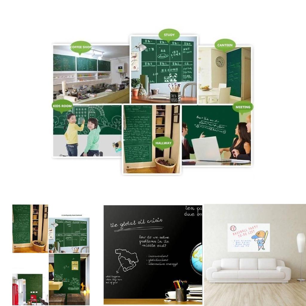 Whiteboard Wandaufkleber Wiederverwendbar PVC Beschreibbar Kinder Kritzel Dekoration