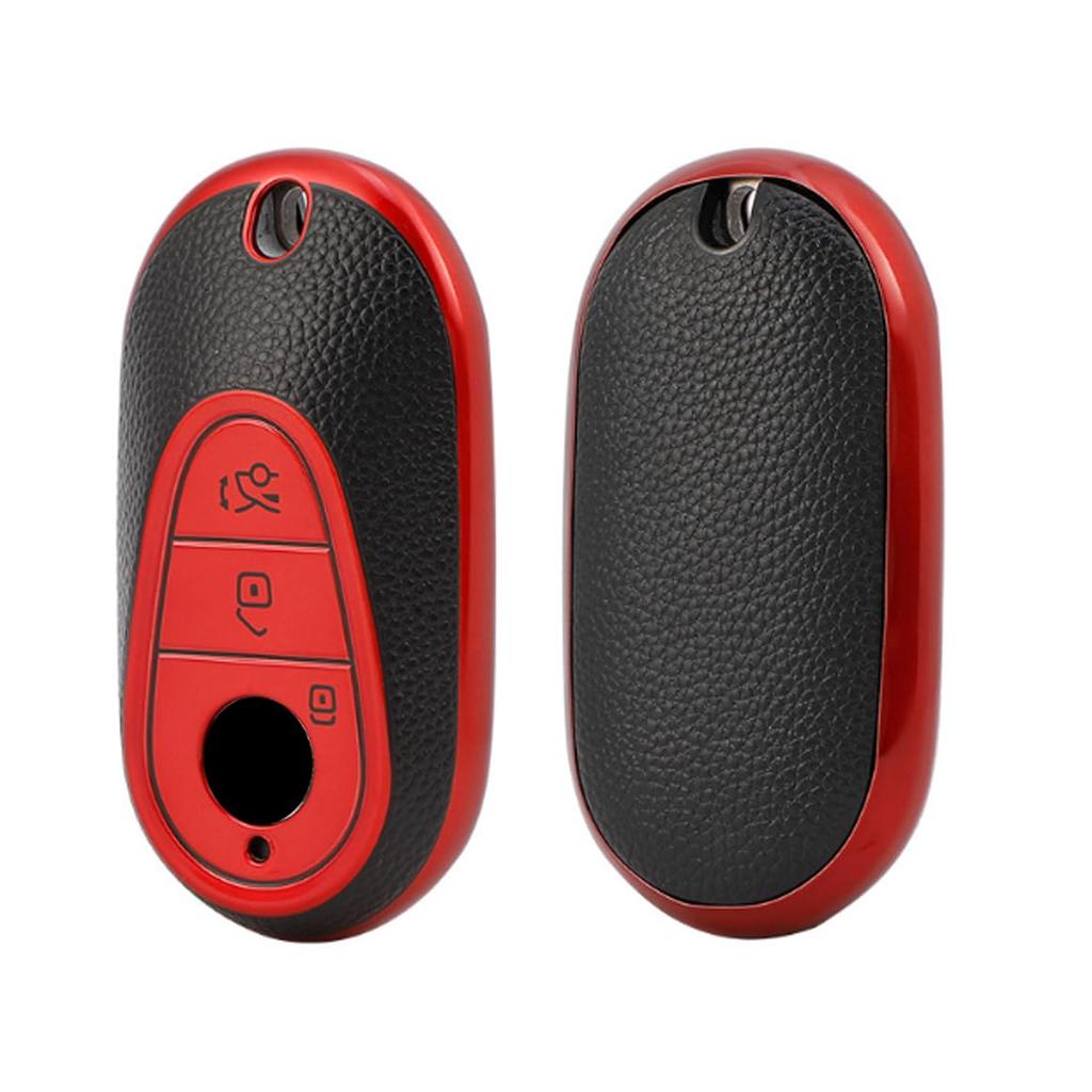 BAGOOD Smart Key Case, Key Holder, Mercedes-Benz Key Case, S-Class, C-Class, Stylish, TPU, Ultra Lightweight (Red)