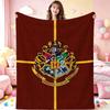 Hogwarts School Crest Flannel Blanket Comfortable Skinfriendly Fleece Blanket For Office Sofa Home Party Decor Memorial Gift