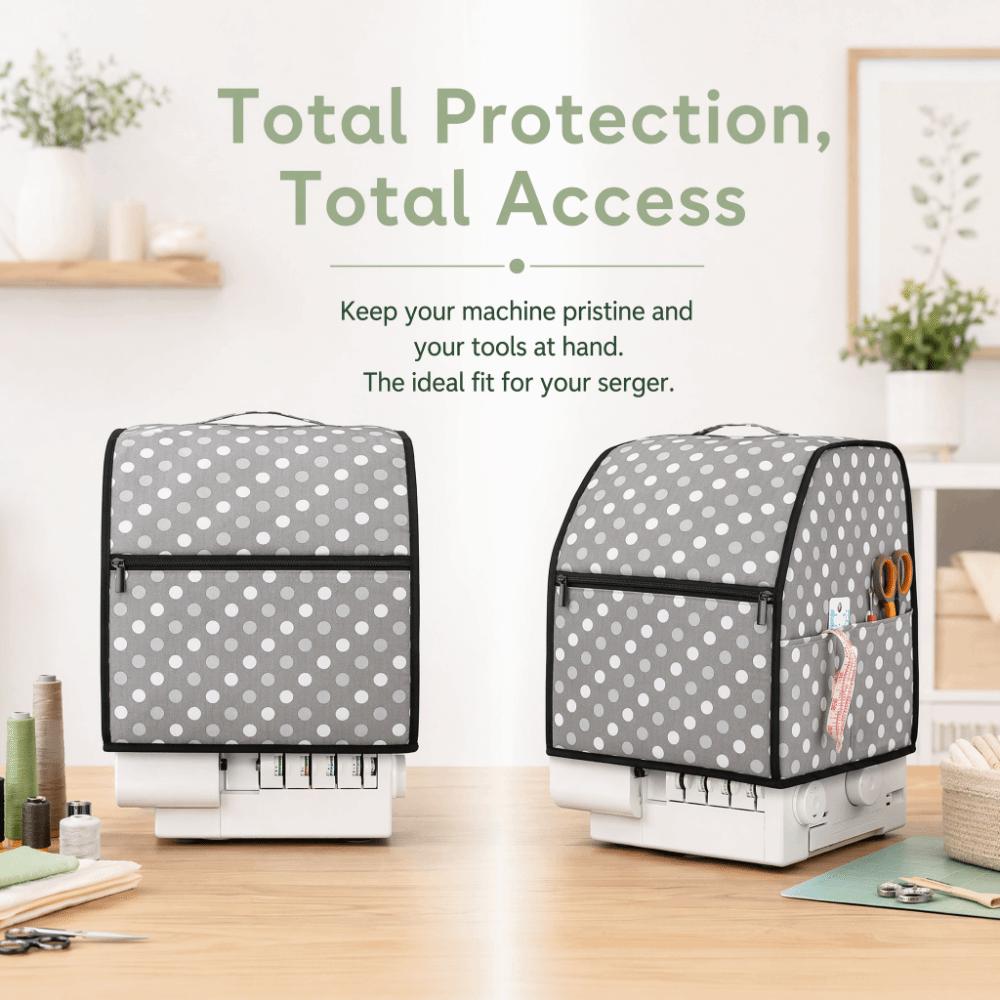 Soft Lined Overlock Machine Protective Cover Protective Case for Singer/Brother Tool Organization