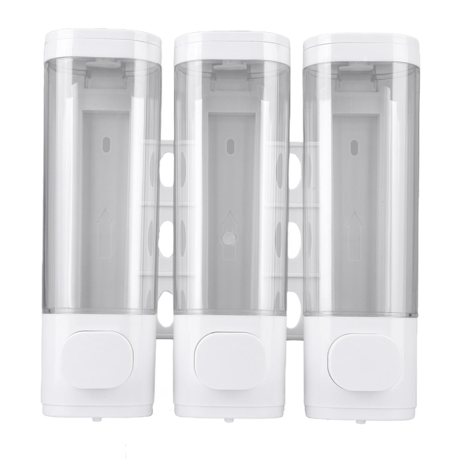 

3 in 1 Shampoo and Conditioner Dispenser Wall-Mounted Shower Soap Dispenser Conditioner & Body Wash Dispenser for Bathroom Hotel
