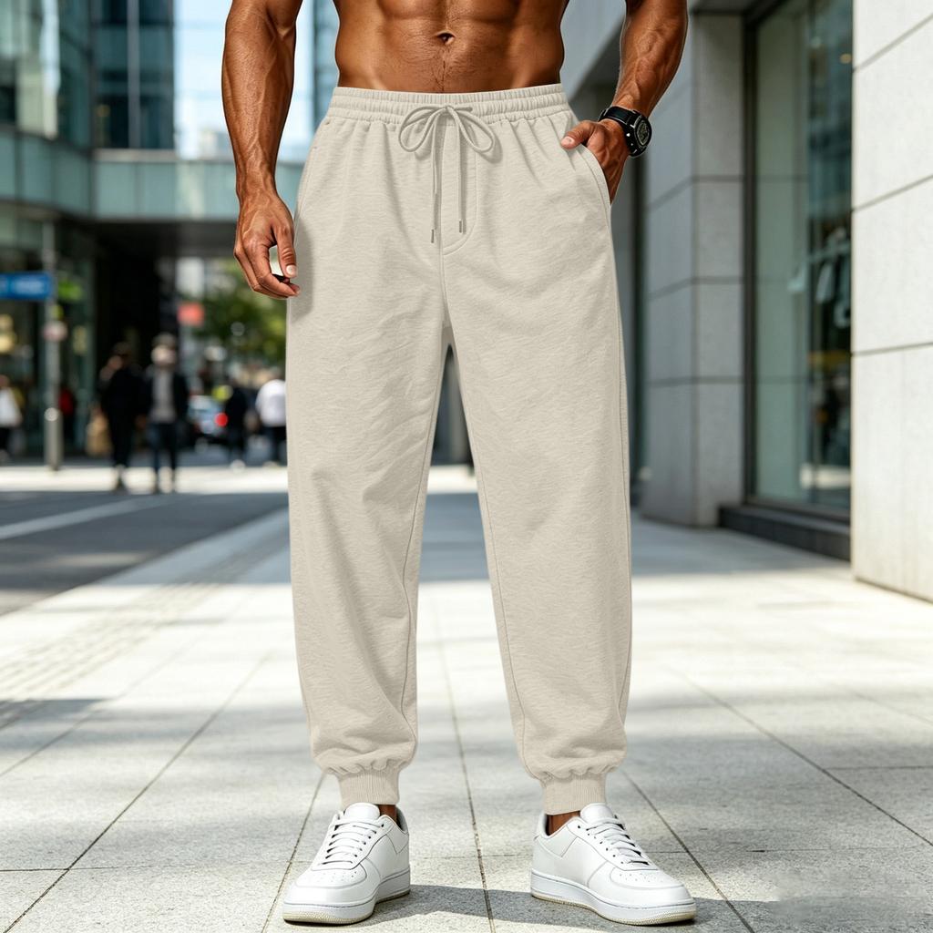 Men's Casual Drawstring Sweatpants for Jogging and Lounging