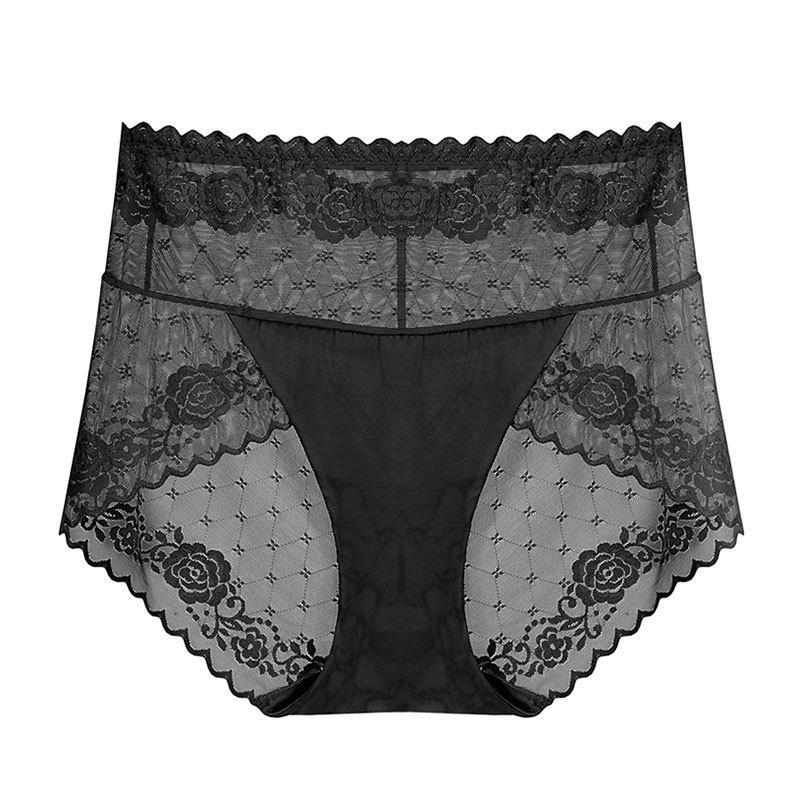 12 Color High Waist Women Panties Sexy Lace Stars Briefs Summer Ultra Thin Mesh Breathable Lingerie Female Seamless Intimates