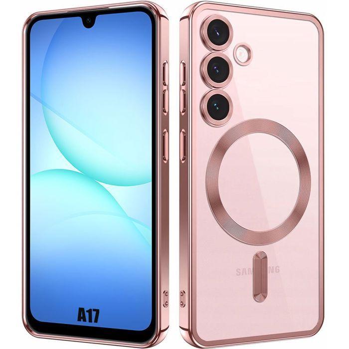 Coque de Protection - BOOLING - Samsung Galaxy A17 4G/5G - Rose - Anneau Magnétique - Protection 9H