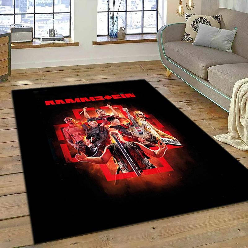 1PC German Rams Print Rug - Home Decoration Carpet For Living Room Bedroom Flooring Computer Chair Area Rug