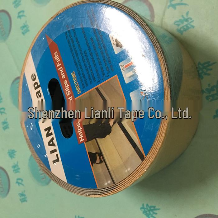Black & Yellow Wear-Resistant Anti-Slip Tape, Sandpaper Surface, 50mm x 5M for Stairs & Floors