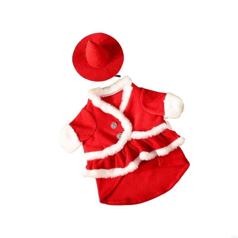 Festival Santa Geese Costume Premium Crocheted Red Outfit Seasonal Garden Display Christmas Lawn Geese Sweater