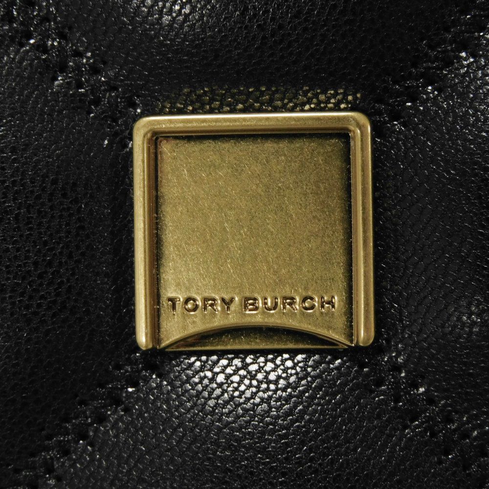 Used Willa Mini Top Handle Bag (10833) 153399 7922 Goat Quilted 2-Way Chain Double T Logo Black Women's from Japan