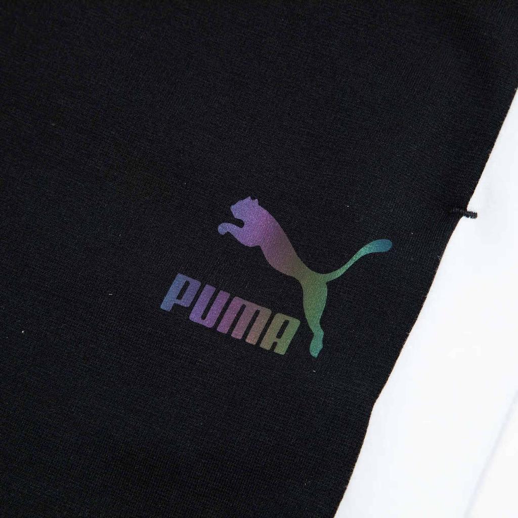Puma Logo Letter Print Spliced American Vintage Wide-Leg Knitted Sports Pants Women pants Black 538852-56