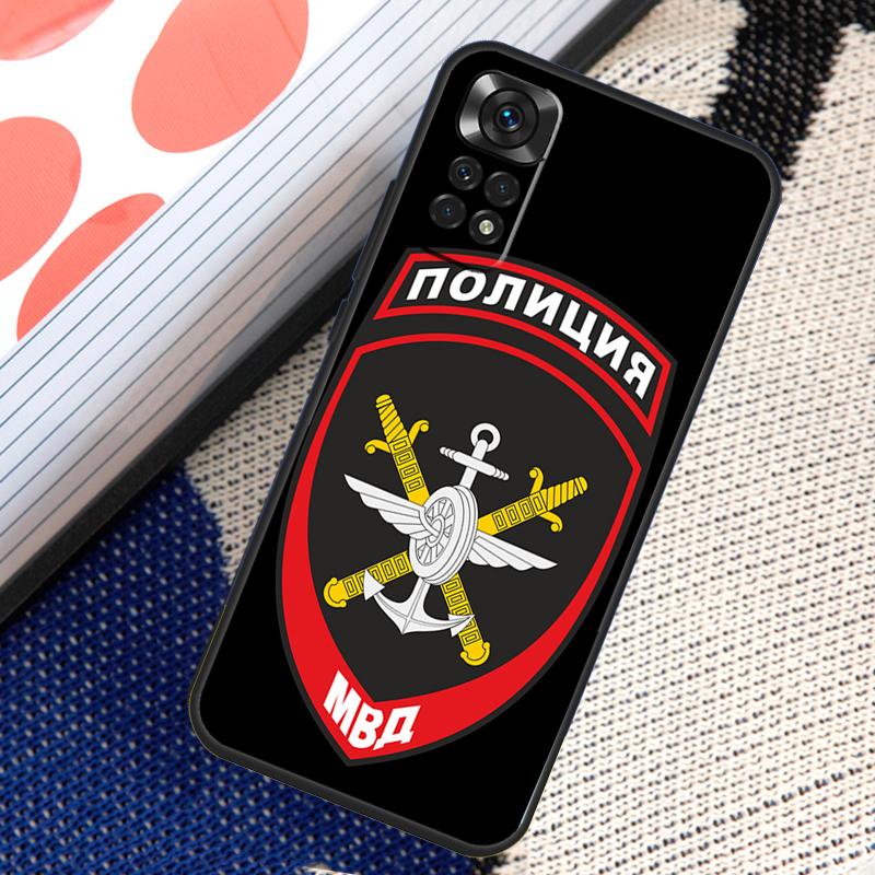 Russia National Police Logo Case For Xiaomi Redmi Note 11 10 8 9 12 Pro Note 11S 10S 9S 8T Redmi 10 10C 12C 9C 9T Cover