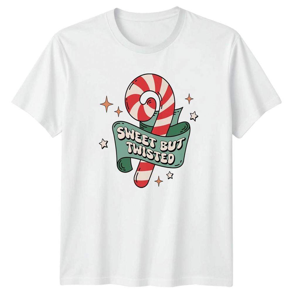 Sweet But Twisted Christmas Candy Cane Holidays Unisexs Unisexs Graphic Tee S