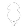 Accessories Versatile Hollow Diamond-encrusted Love Necklace Fashion Stacked Multi-layer Alloy Wind Accessories