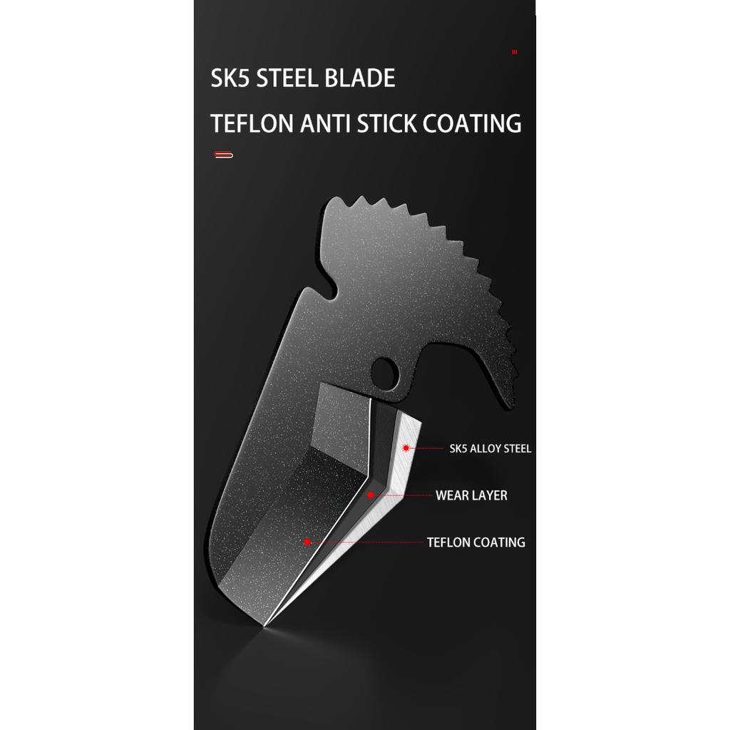 0-35mm/42mm/51mm/75mm Heavy Duty Pipe Cutter with SK5 Steel Blade, Quick Cutting Tool for PPR PVC Aluminum Plastic Water Tube and Metal Pipe Cutting