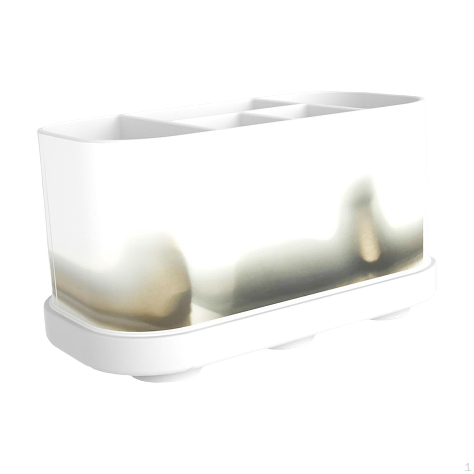 

Desktop Organizer Storage Container Cosmetics Tray Freestanding Makeup Brush Holder for Dresser Colorful