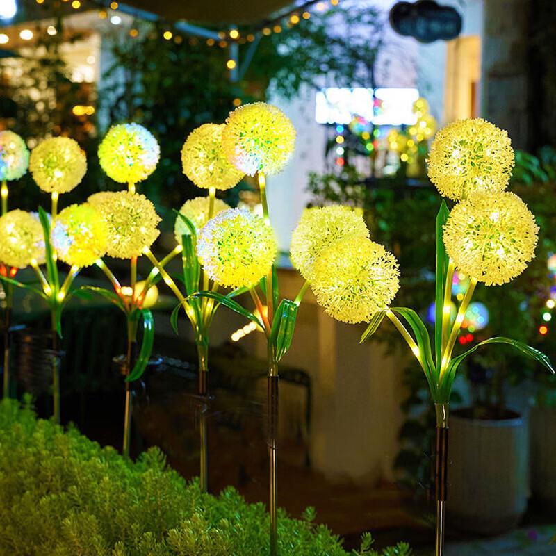 Solar Three-Head Dandelion Garden Stake Light