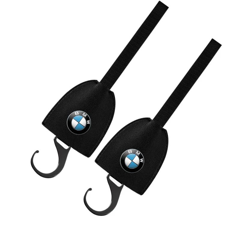 1/2pcs Leather Car Seat Back Hooks Portable Hanging Bag Rack For BMW E30 E34 E36 E39 E46 F10 F13 M Performance X1 F48 X3 X4 X5