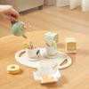 Tee-Party-Set aus Holz Nachmittagstee Spielzeug Spielessen Rollenspiel Küchenzubehör Frühe Lernspielzeuge Geschenke für Kinder