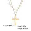 Cazador Jesus Kreuz Hohl Anhänger Halsketten für Damen Herren Christliches Choker Großhandel Edelstahl Schmuck Geburtstagsgeschenke