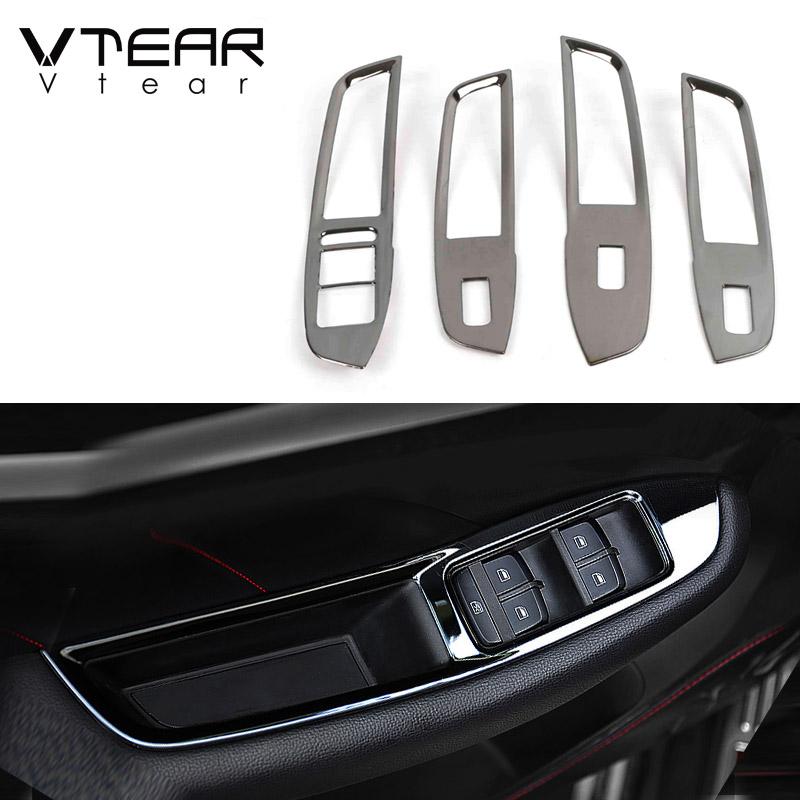 Vtear for MG ZS window button switch cover glass lifting trim frame interior mouldings control panel car-styling accessories II8