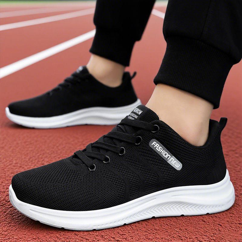 Men's Shoes Sports Shoes Autumn New Breathable Mesh Shoes Soft Soles Not Tired Feet Running Shoes Versatile Lace-up Men's Single Shoes