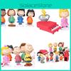 Peanuts Movie Snoopy 14 stuks/set Figuur Liefde Huisdier Taarttopper Decor Speelgoed