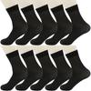 10/5/3/2/1 Paar Herren Leichte Atmungsaktive Mittelhohe Socken - Einfarbige Serie, Alltags- und Business-Essentials, Bequemer Stil, Klassisches Design