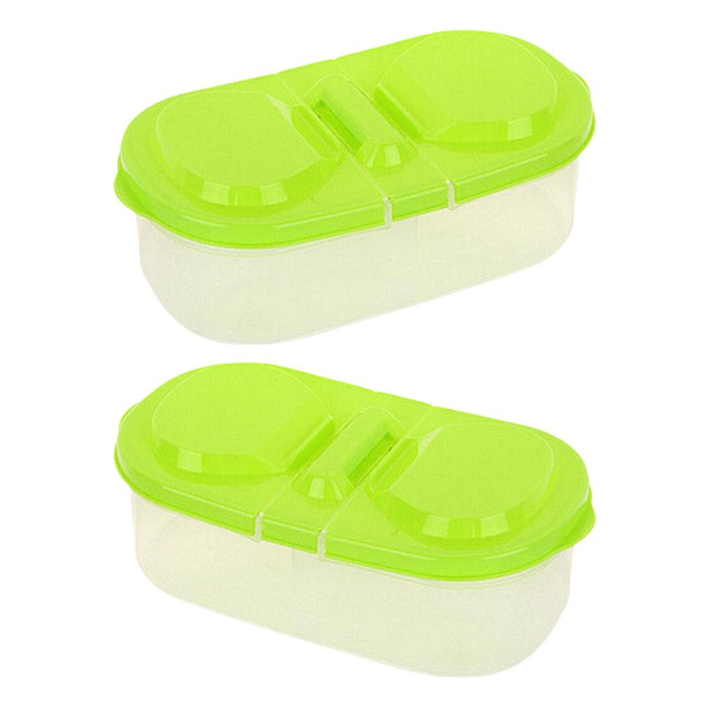 Dual Compartment Kids Snack Container BPA Free Plastic Storage Box With Transparent Lid Leakproof Design For Travel And Home Use