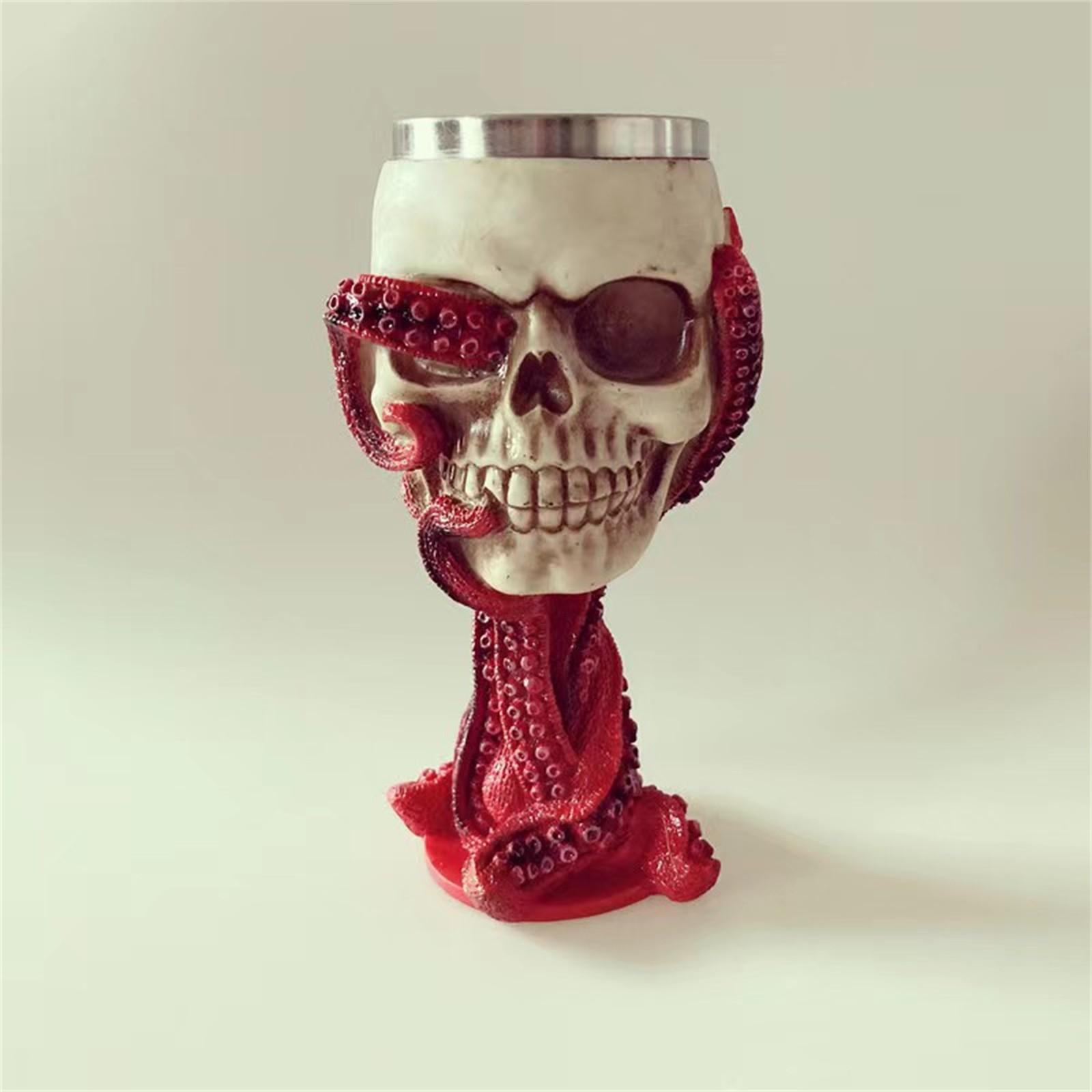 

Ужасный бокал из смолы из нержавеющей стали, ретро-бокал для вина, готические бокалы для коктейлей, волчья кружка для виски, вечеринка, бар, посуда для напитков